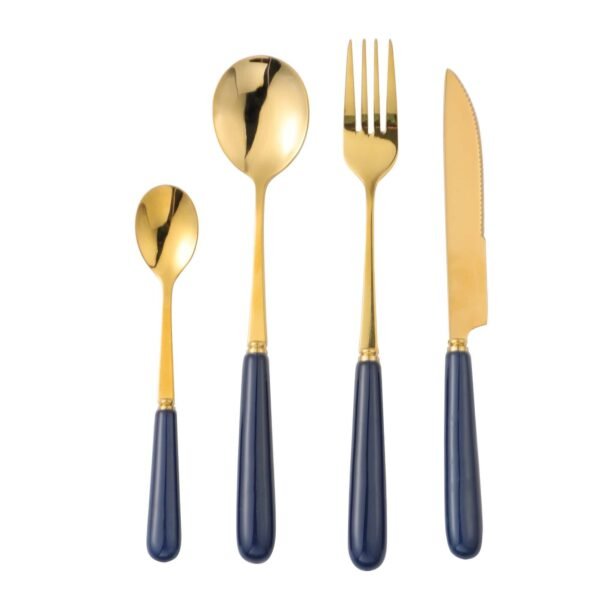 The Amber Cutlery Set – Navy Blue